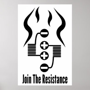 Schließen Sie sich dem Widerstand 24" x 6" Plakat