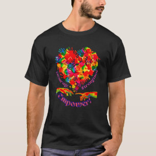 Schließen Sie sich den Händen und verbinden Sie Ih T-Shirt