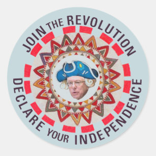 Schließen Sie sich der (Bernie) Revolution an Runder Aufkleber