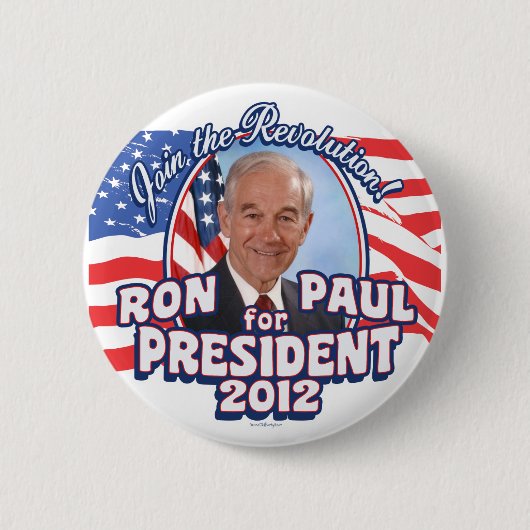 Schließen Sie sich der Revolution 2012 an Button (Vorderseite)