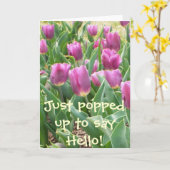 SCHLIESSEN SIE SICH EIN, UM HELLO ZU SAGEN! KARTE (Gelbe Blume)