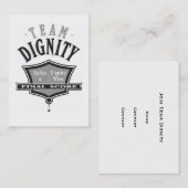 Schließen Sie sich Team-Würde - keinen Visitenkarte (Vorne/Hinten)