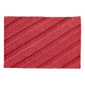 Schließen Sie Stripy Häkelstruktur Textur. Kissenbezug (Rückseite)