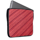 Schließen Sie Stripy Häkelstruktur Textur. Laptopschutzhülle (Vorne Rechts)