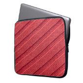 Schließen Sie Stripy Häkelstruktur Textur. Laptopschutzhülle (Vorderseite Links)
