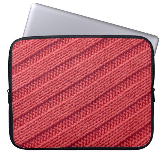 Schließen Sie Stripy Häkelstruktur Textur. Laptopschutzhülle (Vorderseite)