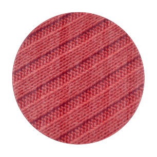 Schließen Sie Stripy Häkelstruktur Textur. Schneidebrett