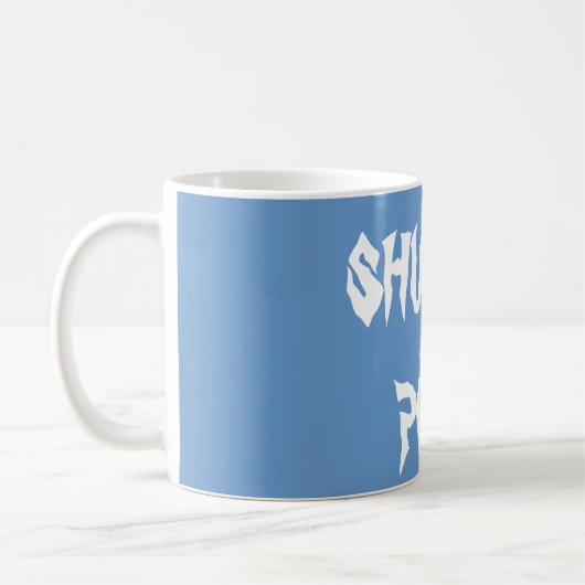 Schließen Sie und gießen Sie Kaffee Tasse (Links)