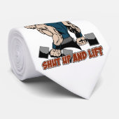 Schließen Sie und heben Sie Weightlifter an Krawatte (Gerollt)