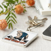 Schließen Sie und heben Sie Weightlifter an Schlüsselanhänger (Seite)