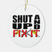 SCHLIESSEN Sie UND REGELN Sie ES (Werkzeuge) Keramikornament (Links)