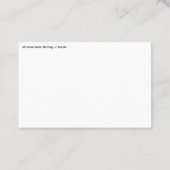 Schließen Sie Visitenkarte (Rückseite)