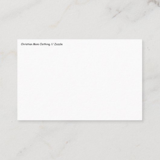 Schließen Sie Visitenkarte (Rückseite)