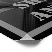 SCHLIESSEN UND HEBEN! Gewichtheben-Poster Poster (Ecke)