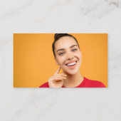 Schließen wir das Foto des weichgelben QR-Codes an Visitenkarte (Rückseite)