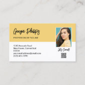 Schließen wir das Foto des weichgelben QR-Codes an Visitenkarte (Vorderseite)