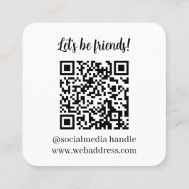 Schließen wir die QR-Code-Visitenkarte an Quadratische Visitenkarte