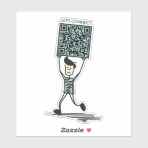 Schließen wir QR-Code Vinyl an Aufkleber