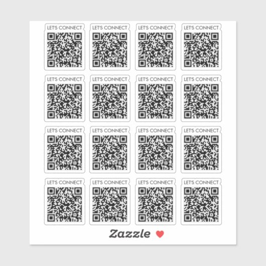 Schließen wir QR-Code Vinyl an Aufkleber (Blatt)