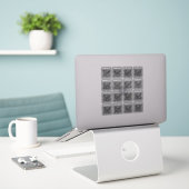 Schließen wir QR-Code Vinyl an Aufkleber (Laptop auf Schreibtisch)