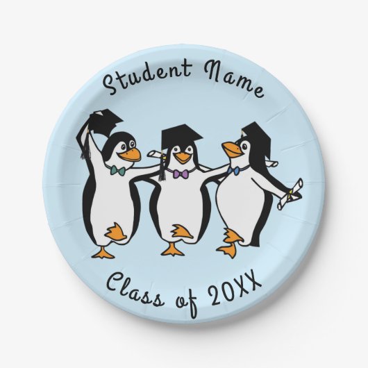 Schließend Pinguine Paper-Teller Pappteller (Vorderseite)