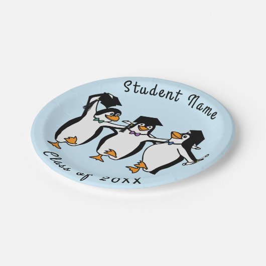 Schließend Pinguine Paper-Teller Pappteller (Schrägansicht)