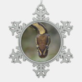 Schließkugel Python Postcard Schneeflocken Zinn-Ornament (Vorderseite)