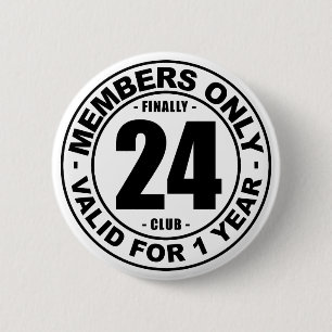 Schließlich 24 Verein Button