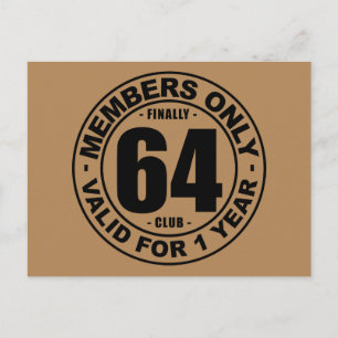 Schließlich 64 Club Postkarte