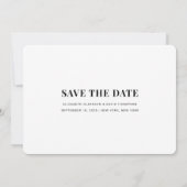 Schließlich | Einfache Hochzeit von modernen Scrip Save The Date (Rückseite)