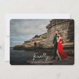 Schließlich   Einfache Hochzeit von modernen Scrip Save The Date