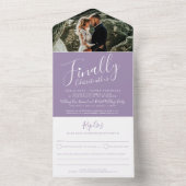 Schließlich feiern Hochzeit erneuern Party Foto li All In One Einladung (Innen Boden)