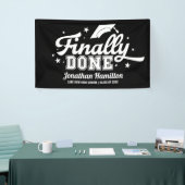 Schließlich Fertig Black Graduation Party Banner (Messeveranstaltung)