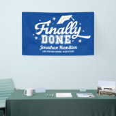 Schließlich Fertig Blue Graduation Party Banner (Messeveranstaltung)