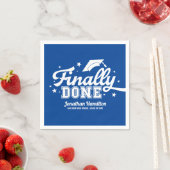 Schließlich Fertig Blue Graduation Party Serviette (Beispiel)