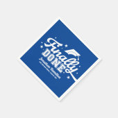 Schließlich Fertig Blue Graduation Party Serviette (Ecke)