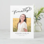 Schließlich Foto Abschluss Ankündigung (Stehend Vorderseite)