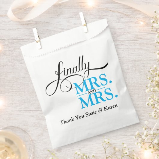 Schließlich Frau und Frau Wedding Empfang Geschenktütchen (Ausgeschnitten)