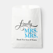 Schließlich Frau und Frau Wedding Empfang Geschenktütchen (Vorderseite)