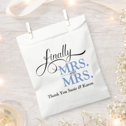 Schließlich Frau und Frau Wedding Empfang Geschenktütchen (Ausgeschnitten)