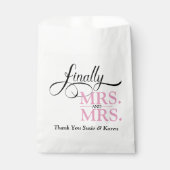 Schließlich Frau und Frau Wedding Empfang Geschenktütchen (Vorderseite)