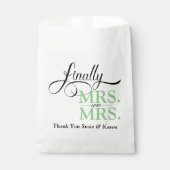 Schließlich Frau und Frau Wedding Empfang Geschenktütchen (Vorderseite)