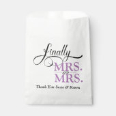 Schließlich Frau und Frau Wedding Empfang Geschenktütchen (Vorderseite)