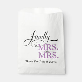 Schließlich Frau und Frau Wedding Empfang Geschenktütchen