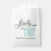 Schließlich Frau und Frau Wedding Empfang Geschenktütchen (Vorderseite)