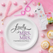 Schließlich Frau und Frau Wedding Empfang Pappteller (Party)