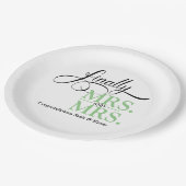 Schließlich Frau und Frau Wedding Empfang Pappteller (Schrägansicht)