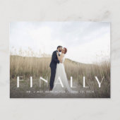 Schließlich Herr + Frau Wedding Ankündigung (Vorderseite)