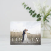 Schließlich Herr + Frau Wedding Ankündigung (Stehend Vorderseite)