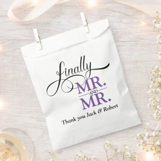 Schließlich Herr und Herr Wedding Empfang Geschenktütchen (Ausgeschnitten)